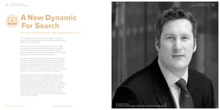 27 Digital Trends 2013
Experian Marketing Services
A New Dynamic
For Search
[A New Dynamic For Search]
2012 has been a year of growth for search, not just in
terms of volume but also in its maturity and prominence
within the marketing mix.
By the end of 2012, UK internet users will have made
a billion more visits to search engines than they did in
2011. It currently takes the UK a fortnight to make a
billion searches; by next year that will be down to 12 days
and by 2015 it will take just over nine days.
This does not take into account the phenomenal growth
in mobile internet usage, which represents a huge step
change for the industry as smart phone penetration in
the UK surpasses the 50% benchmark. As we come to
depend on the internet for more and more of our daily
activities – both on our desktops and through our mobile
devices – search will continue to evolve and grow.
As the volume of searches increases, the rate of paid
vs organic search clicks has remained consistent with
90% of all search clicks coming from an organic link
and the remaining 10% coming from paid links. The
equilibrium between paid and organic search has been
fairly constant for the last five years, with only very minor
deviations along the way. What this means is that with
more searches being made year-on-year, the volume
of paid search clicks is also increasing, which in turn
means more money was invested in search advertising in
2012 than ever before.
[James Murray, Digital Insight Manager , Digital, Experian Marketing Services]
28Digital Trends 2013
Experian Marketing Services
James Murray,
Digital Insight Manager , Digital, Experian Marketing Services[ ]Source: Experian Hitwise 2012
 