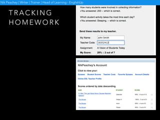 T R A C K I N G
H O M E W O R K
Nik Peachey | Writer | Trainer | Head of Learning - EnglishUp
 