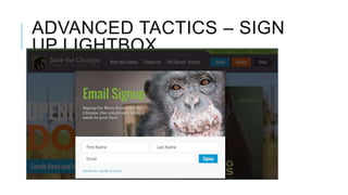 ADVANCED TACTICS – SIGN
UP LIGHTBOX
 
