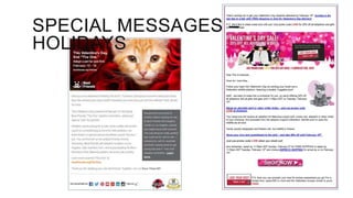 SPECIAL MESSAGES –
HOLIDAYS
 