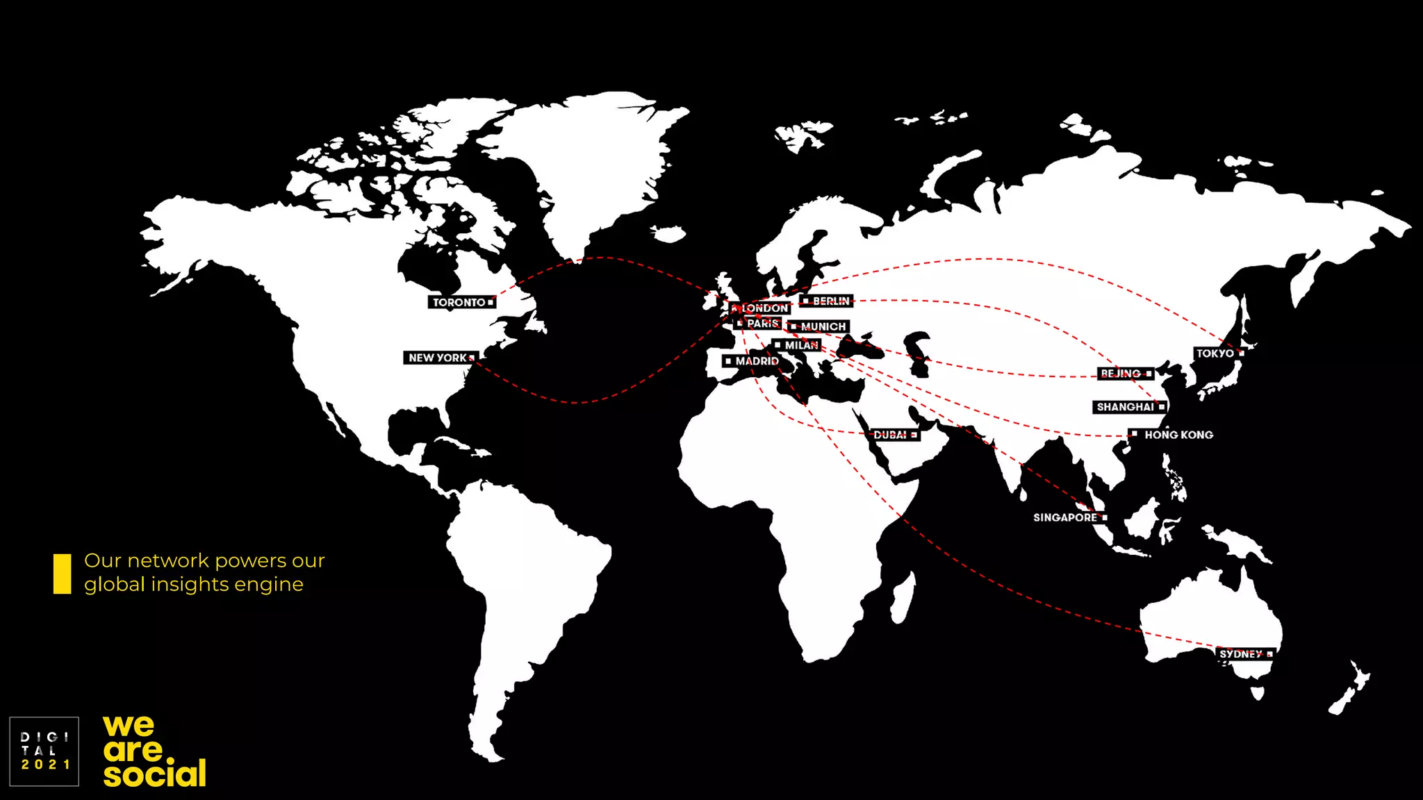 Our network powers our
global insights engine
 