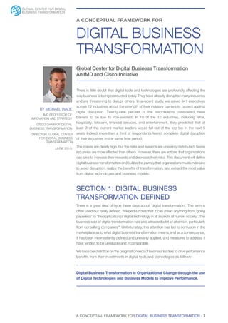 A Conceptual Framework for Digital Business Transformation | PDF