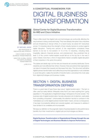 A Conceptual Framework for Digital Business Transformation