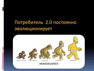 Потребитель 2.0 постоянно
эволюционирует

 