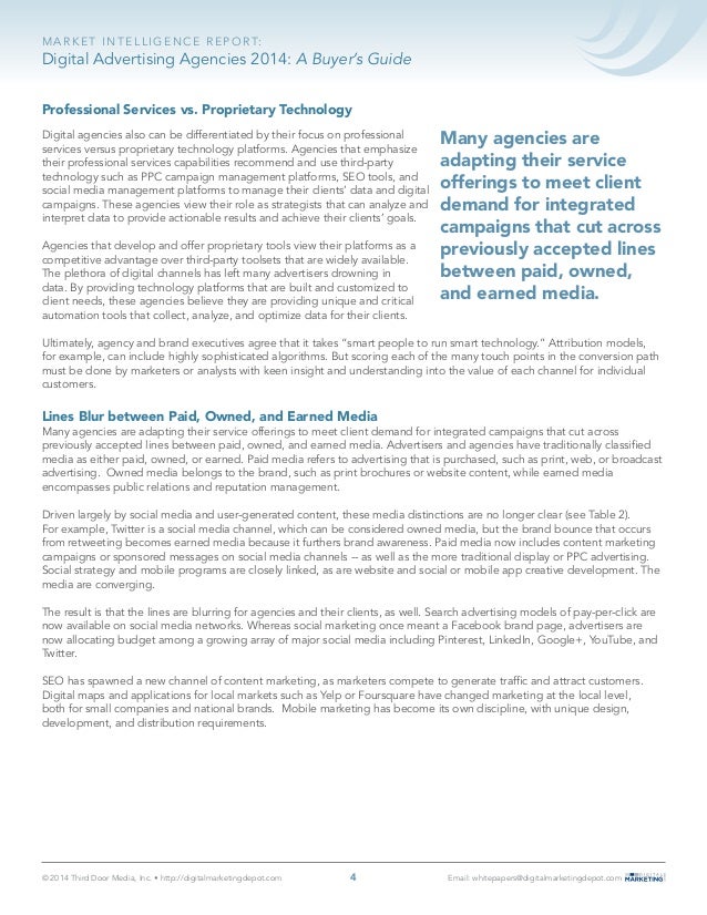 Digital advertising agencies 2014 a buyer s guide