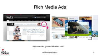 Rich Media Ads
Αρσένης Πασχόπουλος 8
http://mediakit.go.com/abc/index.html
 
