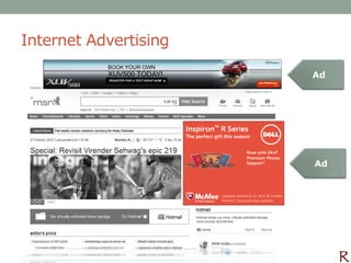 Internet Advertising

                       Ad




                       Ad
 