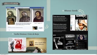 ´
            CASOS DE INTEGRACION



                                                                                       8. Rihanna: Gamify




                                  7. Cecilia Giménez: Cristo de Borja

                             Banksy
                             Remix
                                                               Valve: Counter-Strike
                                                               Global Offensive




Thursday, September 20, 12                                                                                  27
 
