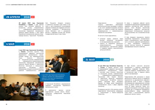 76 77
РЕАЛИЗАЦИЯ ЦИФРОВОЙ ПОВЕСТКИ В ГОСУДАРСТВАХ–ЧЛЕНАХ ЕАЭССБОРНИК «ЦИФРОВАЯ ПОВЕСТКА ЕАЭС 2016–2019–2025»
4 мая 2016 года, Кыргызская Республика, 
г. Бишкек, участники круглого стола
«Формирование цифрового пространства
Евразийского экономического союза»,
который прошел под председательством
Члена Коллегии (Министра)
по    внутренним рынкам, информатизации
и информационно-коммуникационным
технологиям Евразийской экономической
комиссии Карине Минасян и заместителя
Министра транспорта и коммуникации
Кыргызской Республики Эрниса
Мамырканова, обсудили актуальные вопросы
развития информационного общества
в Кыргызской Республике и формирования
цифрового пространства Евразийского
экономического союза.
В мероприятии приняли участие
представители органов власти, бизнес-
сообщества, университетов Кыргызской
Республики.
29 АПРЕЛЯ 	2016
4 МАЯ 	2016
29 апреля 2016 года, Кыргызская
Республика, г. Бишкек, в ходе рабочей
встречи Член Коллегии (Министр) по
внутренним рынкам, информатизации
и информационно-коммуникационным
технологиям Евразийской экономической
комиссии Карине Минасян и Член Совета
Евразийской экономической комиссии, Вице-
премьер-министр Кыргызской Республики
Олег Панкратов обсудили интересы
и особенности экономик стран Союза, в том
числе в части возможности использования
цифровых платформ для поддержки сельского
хозяйства, сопряжения с Экономическим
поясом Шелкового пути и расширения
доступа к цифровым услугам для органов
государственной власти стран Союза.
31 МАЯ 	2016
31 мая 2016 года, Республика Казахстан,
г. Астана, в рамках круглого стола
«О формировании цифрового пространства
Евразийского экономического союза»
с участием члена Коллегии (Министра)
по внутренним рынкам, информатизации
и информационно-коммуникационным
технологиям ЕЭК Карине Минасян
и заместителя Министра информации
и коммуникаций Республики Казахстан
Сакена Сарсенова были обсуждены
барьеры на общем рынке Евразийского
экономического союза в сфере цифровых
технологий.
В заседании круглого стола приняли участие
представители Министерства информации
и коммуникаций и бизнес-сообщества
Казахстана.
В ходе встречи участники дискуссии
ознакомились с проектом национальной
программы «Цифровой Казахстан 2020»,
сервисной моделью государственных услуг
в электронном виде и моделью работы
офисов трансформации.
Представители ЕЭК рассказали о планах
деятельности Рабочей группы по проработке
предложений по формированию цифрового
пространства ЕАЭС, а также о создании
Интегрированной информационной системы
Союза, в рамках которой уже разработано
около 50 общих процессов. Кроме того,
предметом обсуждения стал вопрос текущего
состояния дел по внедрению безбумажного
документооборота между ведомствами
стран ЕАЭС с использованием сервисов
доверенной третьей стороны.
Представители Кыргызской
Стороны представили реализуемые
высокотехнологичные программы и проекты,
в том числе продемонстрировали активную
работу по созданию условий для развития
информационных и коммуникационных
технологий в республике.
В частности, были представлены:
●● успешная модель развития парка
высоких технологий, построенного
по экстерриториальному принципу;
●● проекты по повышению транзитного
коммуникационного потенциала,
трансграничного пространства доверия
и созданию мощного вычислительного
центра республики.
В связи с созданием рабочей группы
по выработке предложений по формированию
цифрового пространства ЕАЭС участники
круглого стола обсудили перспективы
формирования цифрового пространства,
модернизацию интеграционных процессов
как на внутреннем, так и на внешнем контуре
Союза.
В ходе заседания поднимались вопросы
сопряжения Евразийского экономического
союза и Экономического пояса Шелкового
пути в контексте цифровой трансформации,
а также обсуждалась возможность
запуска пилотных проектов по цифровой
трансформации сельского хозяйства.
4 мая 2016 года, Кыргызская Республика,
г. Бишкек, круглый стол «Формирование
цифрового пространства Евразийского
экономического союза»
 