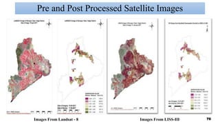 Pre and Post Processed Satellite Images
Images From Landsat - 8 Images From LISS-III 70
 