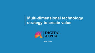 NEW YORK
Multi-dimensional technology
strategy to create value
 