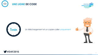 © AT Internet
34
UNE LIGNE DE CODE
1min Un téléchargement et un copier-coller uniquement
 