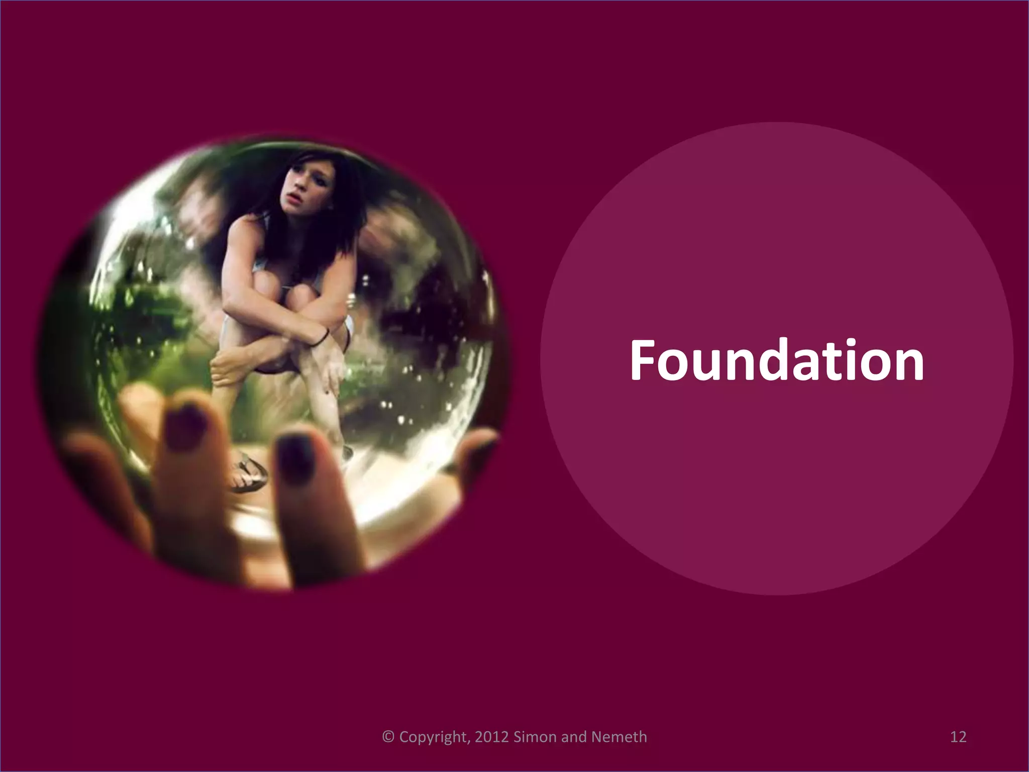 Foundation




© Copyright, 2012 Simon and Nemeth          12
 