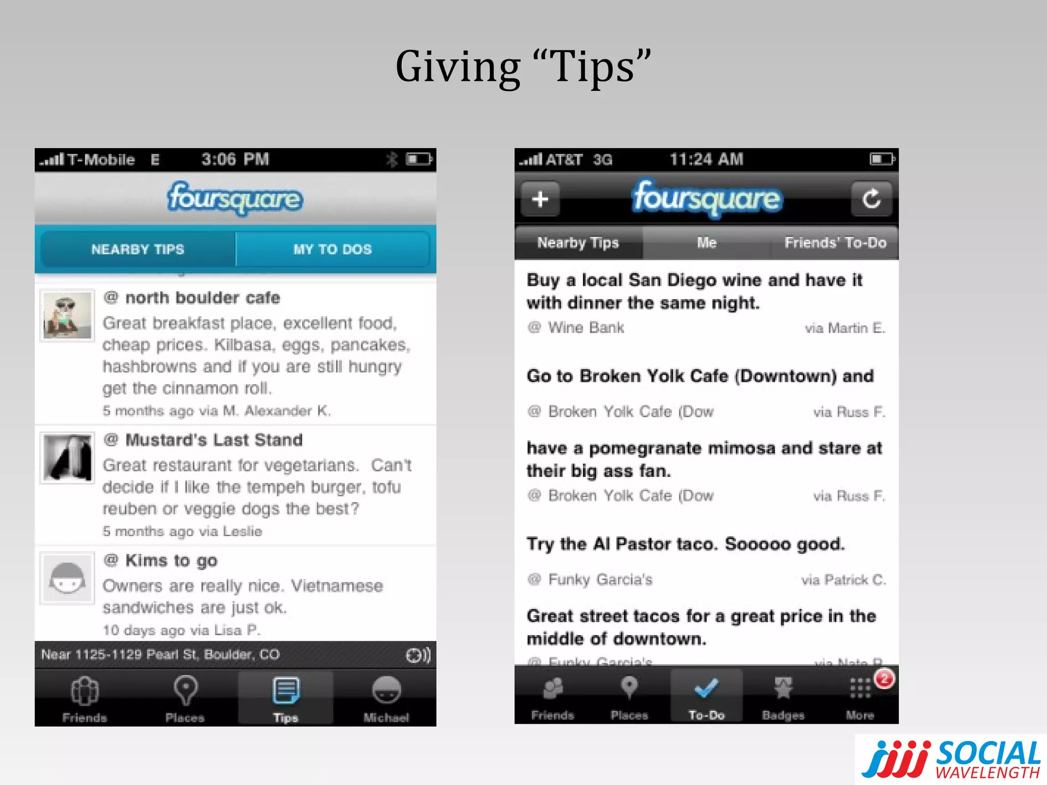 Giving “Tips” 