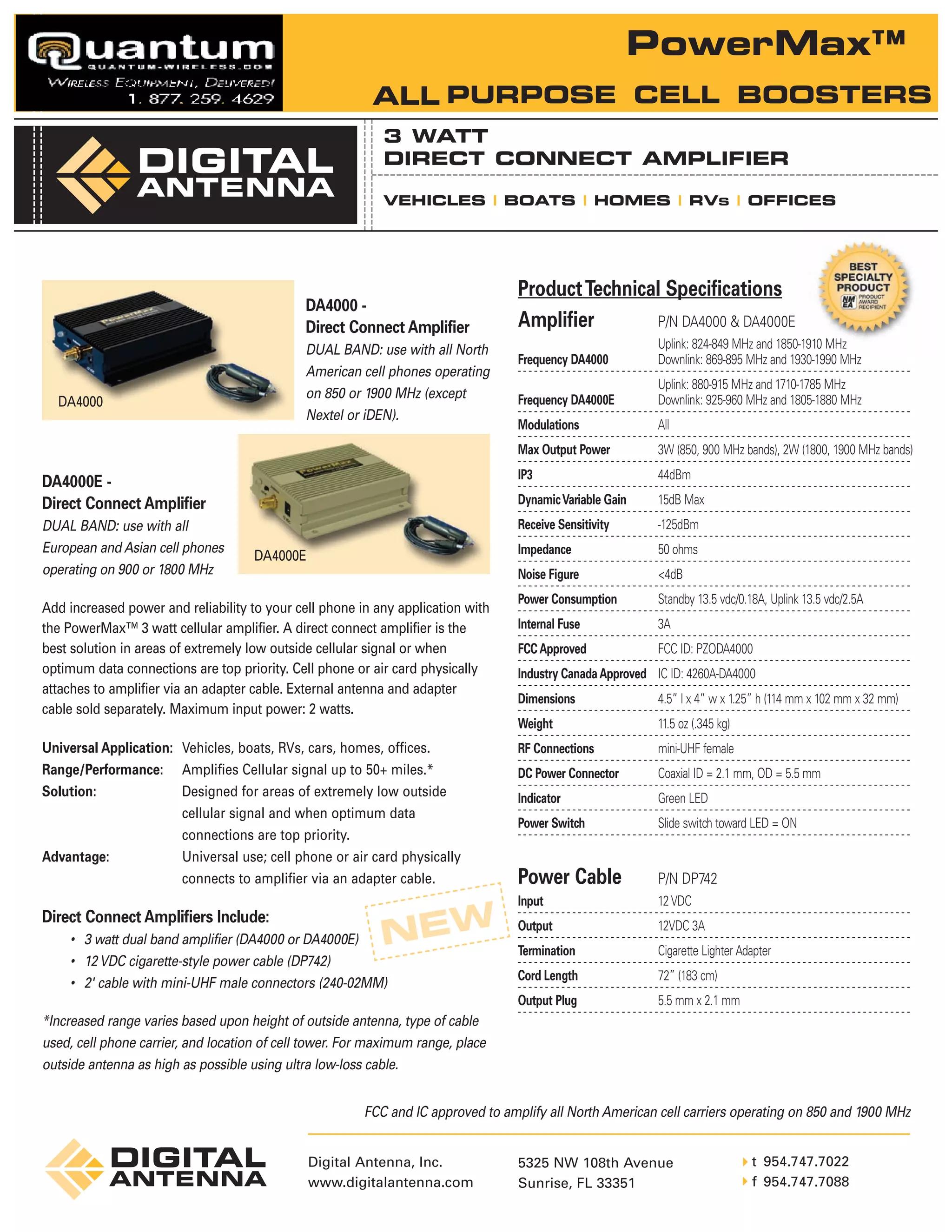 Digital Antenna Da4000 Quantum-Wireless | PDF