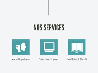 NOS SERVICES
Coaching & AtelierDirection de projetMarketing digital
 