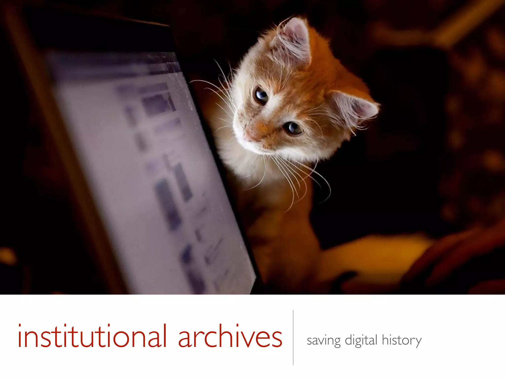 institutional archives saving digital history
 