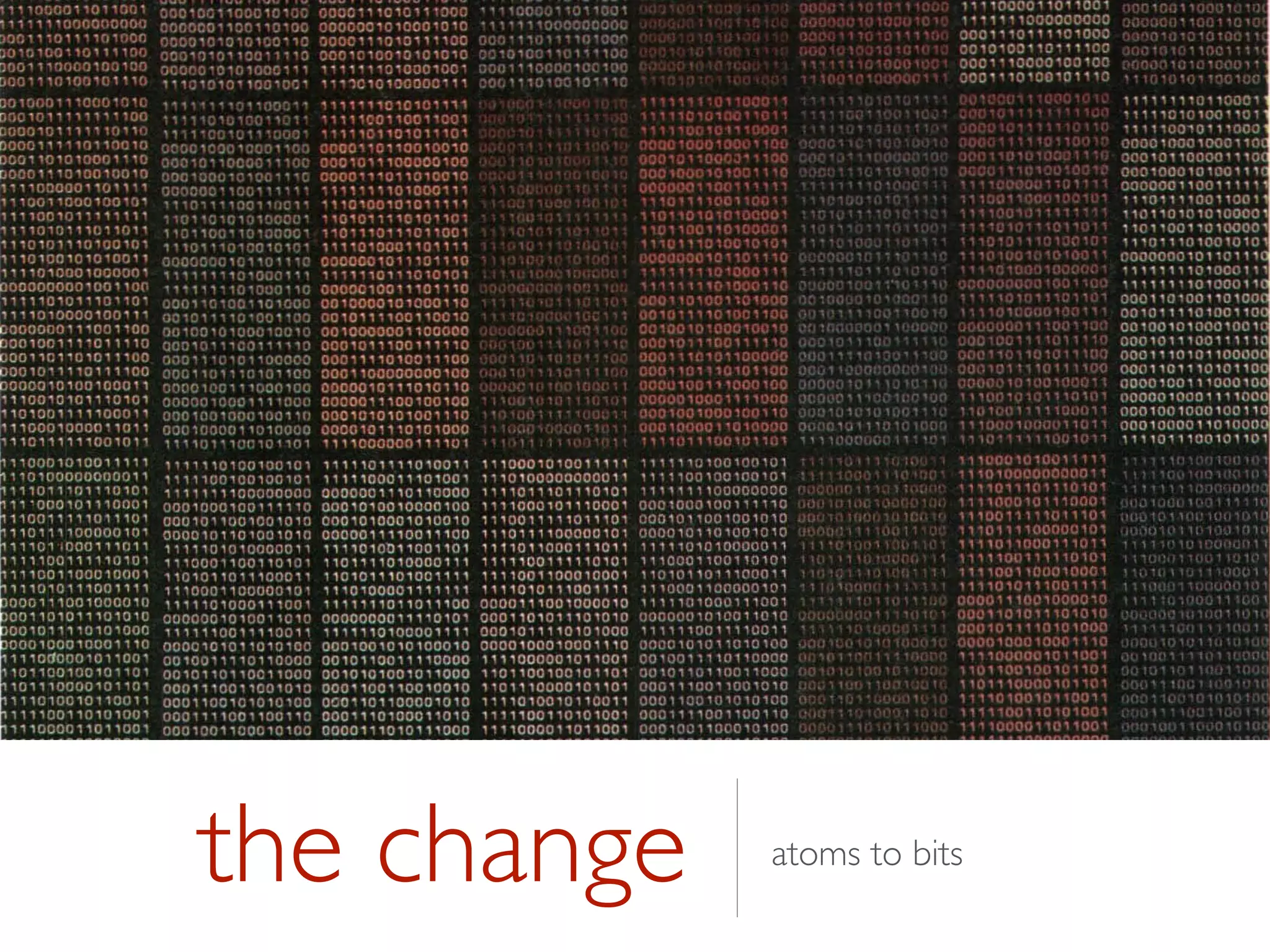 the change atoms to bits
 