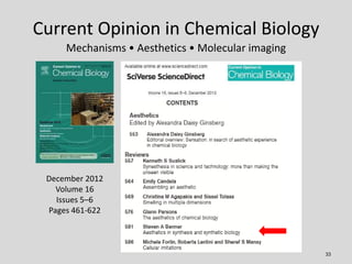 Current Opinion in Chemical Biology
     Mechanisms • Aesthetics • Molecular imaging




 December 2012
   Volume 16
   Is...