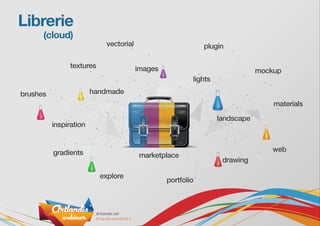 Librerie
(cloud)
imagestextures
brushes
lights
mockup
landscape
plugin
gradients
handmade
inspiration
drawing
explore
web
portfolio
marketplace
vectorial
materials
 