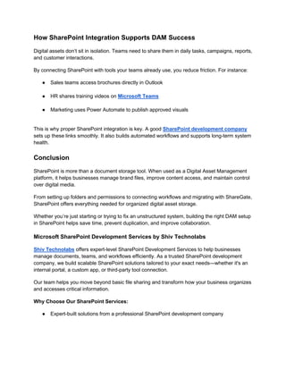 Digital Asset Management in SharePoint: Key Steps | PDF