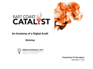 An Anatomy of a Digital Audit
Workshop
Prepared by Tim Bourgeois
December 1, 2015
 