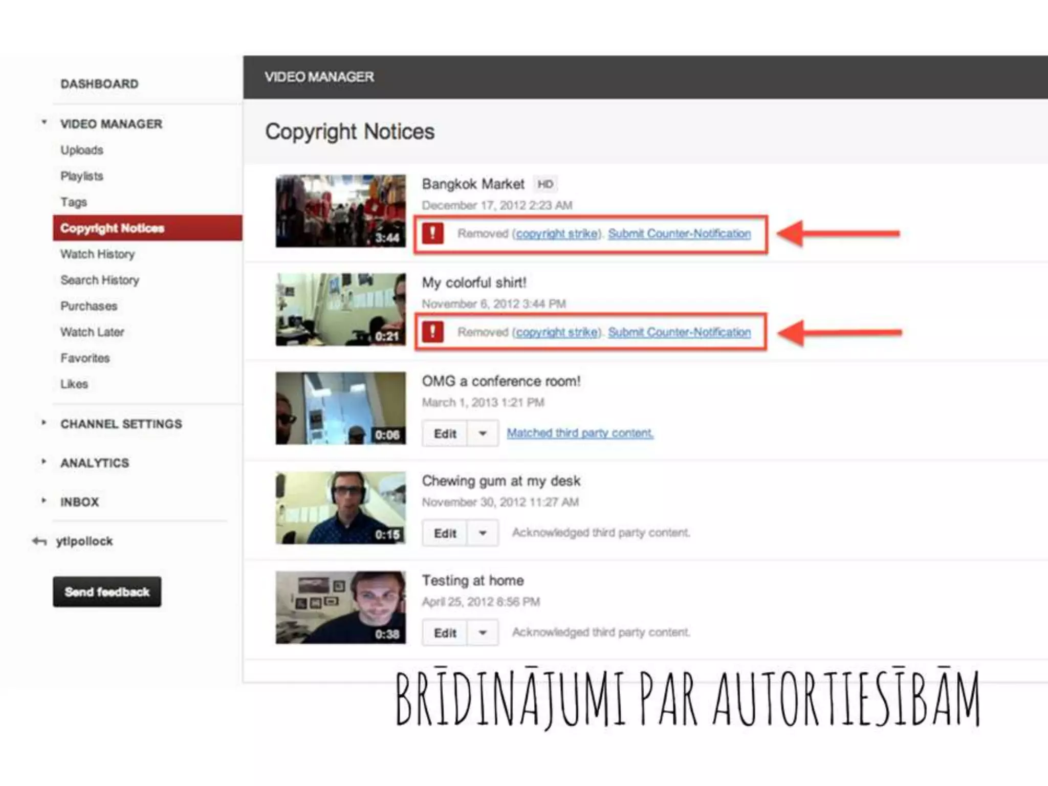 Autortiesības Youtube.com