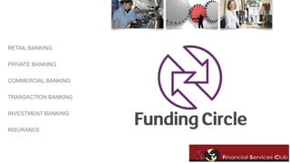 RETAIL BANKING 
PRIVATE BANKING 
COMMERCIAL BANKING 
TRANSACTION BANKING 
INVESTMENT BANKING 
INSURANCE 
 