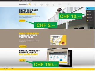 CHF 10.-CHF 5.--

CHF 150.-14.11.13

52

Fachveranstaltung. The Future of Digital Banking. Namics.

 