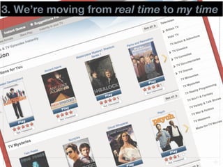 3. We’re moving from real time to my time
 60
 