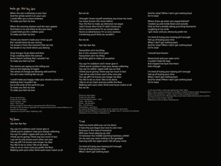 When the rain is blowing in your face                                                     But we do                                                                                And for what? When I don’t get nothing back
And the whole world is on your case                                                                                                                                                Oi I’m tired
I could offer you a warm embrace                                                          I thought I knew myself somehow you know me more
To make you feel my love                                                                  I’ve never known this never before                                                       Where d’you go when you stayed behind?
                                                                                          Your the first to make up whenever we argue                                              I looked up and inside down and outside
When the evening shatters and the stars appear                                            I don’t know who I’d be if I didn’t know you                                             Only to find a double taking punching heartache
And there is no one there to dry your tears                                               You’re so provocative I’m so conservative                                                Laughing at my smile
I could hold you for a million years                                                      You’re so adventurous I’m so very cautious                                               I get closer and you obviously prefer her
To make you feel my love                                                                  Combining you’d think we wouldn’t
                                                                                                                                                                                   I’m tired of trying your teasing ain’t enough
I know you haven’t made your mind up yet                                                  But we do                                                                                Fed up of buying your time
But I would never do you wrong                                                                                                                                                     When I don’t get nothing back
I’ve known it from the moment that we met                                                 Aye Aye Aye Aye                                                                          And for what? When I don’t get nothing back
No doubt in my mind where you belong                                                                                                                                               Oi I’m tired
                                                                                          Favouritism ain’t my thing
I’d go hungry I’d go black and blue                                                       But in this situation I’d be glad                                                        I should have known
I’d go crawling down the avenue                                                           Favouritism ain’t my thing
Know there’s nothing that I wouldn’t do                                                   But I’d be glad to make an exception                                                     Nevermind said your open arms
To make you feel my love                                                                                                                                                           I couldn’t help the leap
                                                                                          You say I’m stubborn and I never give in                                                 that tripped me back into them
The storms are raging on the rolling sea                                                  I think you’re stubborn ‘cept your always softening                                      Even though
And on the highway of regret                                                              You say I’m selfish I agree with you on that
The winds of change are blowing wild and free                                             I think you’re giving I think way too much in fact                                       I’m tired of trying your teasing ain’t enough
You ain’t seen nothing like me yet                                                        I say we’ve only known each other one year                                               Fed up of buying your time
                                                                                          You say pfft I’ve known you longer my dear                                               When I don’t get nothing back
I could make you happy make your dreams come true                                         You like to be so close I like to be alone                                               And for what? When I don’t get nothing back
Nothing that I wouldn’t do                                                                I like to sit on chairs and you prefer the floor                                         Oi I’m tired
Go to the ends of the earth for you                                                       Walking with each other think we’d never match at all
To make you feel my love                                                                  But we do
To make you feel my love                                                                                                                                                           Vocals and melodies written and performed by Adele Adkins
                                                                                                                                                                                   Music written, produced and played by Eg White on behalf of Emperor Music Management at
                                                                                                                                                                                   Modern Dirt Laboratories, London, April 07 String Arrangements Eg White
                                                                                          Written by Adele Adkins                                                                  Strings performed by Perry Montague-Mason and London Studio Orchestra and recorded by
Written By Bob Dylan                                                                      Produced by Jim Abbiss                                                                   Steve Price at Angel Studios, June 07
Produced by Jim Abbiss                                                                    Vocals and Rhythm Guitar - Adele                                                         Published by Universal Music Publishing Ltd.
Vocals and Bass - Adele                                                                   Guitar - Ben Thomas
Piano - Neil Cowley                                                                       Drums - Seb Roachford
Strings Arranged by Rosie Danvers and performed by Wired Strings                          Bass - Tom Driessler
Recorded at The Townhouse, September 07. Engineered and mixed by Richard Wilkinson, As-   Programming - Liam Howe
sisted by Alex Mackenzie                                                                  Recorded by Richard Wilkinson at Konk, Jun 07. Assisted by Serge Krebs
Published by Sony/ATV Music Publishing (UK)                                               Mixed by Richard Wilkinson & Jim Abbiss at MusikBox, Jun 07. Assisted by Ferg Peterkin
                                                                                          Published by Universal Music Publishing Ltd.




Aye Aye Aye Aye
                                                                                          Hold my hand while you cut me down
You say I’m stubborn and I never give in                                                  It had only just begun but now its over now
I think you’re stubborn ‘cept your always softening                                       And your in the heat of moments
You say I’m selfish I agree with you on that                                              With your heart playing up cold
I think you’re giving I think way too much in fact                                        I’m between the middle watching hastiness unfold
I say we’ve only known each other one year                                                On my eyes you were smiling in the spotlight
You say pfft I’ve known you longer my dear                                                Dancing with the night when I fell off your mind
You like to be so close I like to be alone
I like to sit on chairs and you prefer the floor                                          I’m tired of trying your teasing ain’t enough
Walking with each other think we’d never match at all                                     Fed up of buying your time
                                                                                          When I don’t get nothing back
 