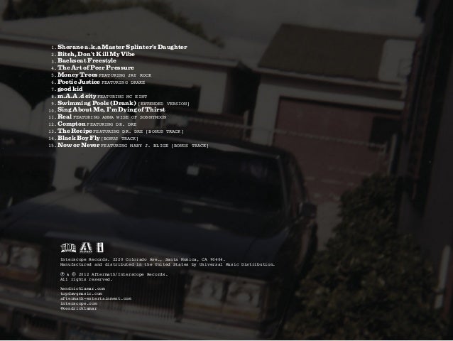 Good Kid Maad City Cd