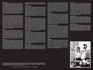 DIAMOND HEART
Written by Stefani Germanotta, Mark Ronson, Josh Homme***Published by
Sony/ATV Songs LLC / House Of Gaga Publishing LLC (BMI), Imagem CV/
Songs Of Zelig (BMI) (Songs Of Zelig administered worldwide by Imagem
CV), Board Stiff Music (BMI), all rights administered by Songs of Kobalt
Music Publishing (BMI)***Produced by Mark Ronson, Lady Gaga, BloodPop®
and co-produced by Josh Homme, Jeff Bhasker***Recorded by Joshua
Blair and assisted by David "Squirrel" Covell at Shangri-La Studios, Malibu,
CA, US***Recorded by Joshua Blair and Justin Smith at Pink Duck Studios,
Burbank, CA, US***Recorded at Green Oak Studios, CA, US***Recorded by
Riccardo Damian at Zelig Studios, London, UK***Mixed by Tom Elmhirst and
assisted by Joe Visciano, Brandon Bost at Electric Lady Studios, New York,
NY, US***Mastered by Tom Coyne and Randy Merrill at Sterling Sound, New
York, NY, US | Track Participants | Mark Ronson: Bass, Electric Piano /
BloodPop®: Rhythm Track for GenPop Corp. / Jeff Bhasker: Synthesizers /
Josh Homme: Guitar /Josh Tillman: Drums / Matt Helders: Drums
A-YO
Written by Stefani Germanotta, Hillary Lindsey, Mark Ronson, M.
Tucker***Published by Sony/ATV Songs LLC / House Of Gaga Publishing
LLC (BMI), BIRB Music (ASCAP) All Rights Administered by BMG Rights
Management (US) LLC, Imagem CV/Songs Of Zelig (BMI) (Songs Of Zelig
administered worldwide by Imagem CV), OWSLA Music Publishing, LLC/
Check Your Pulse, LLC (ASCAP)***Produced by Mark Ronson, BloodPop®,
Lady Gaga***Recorded by Joshua Blair and assisted by David "Squirrel"
Covell at Shangri-La Studios, Malibu, CA, US***Recorded by Joshua Blair and
assisted by Justin Smith at Pink Duck Studios, Burbank, CA, US***Recorded
by Benjamin Rice and assisted by Barry McCready at Electric Lady Studios,
New York, NY, US***Recorded at GenPop Laboratory, Los Angeles, CA,
US***Mixed by Serban Ghenea and engineered for mix by John Hanes at
MixStar Studios, Virginia Beach, VA, US***Mastered by Tom Coyne and
Randy Merrill at Sterling Sound, New York, NY, US  | Track Participants
| Josh Homme: Guitar / Mark Ronson: Bass, Guitar / BloodPop®:
Organ, Rhythm Track for GenPop Corp. / Thomas Brenneck: Guitar /
Ian Hendrickson- Smith: Baritone Saxophone / Dave / Guy: Trumpet / J.
Gastelum Cochemea: Tenor Saxophone / Brian Newman: Trumpet / Lady
Gaga: Percussion / Este Haim: Percussion
JOANNE
Written by Stefani Germanotta, Mark Ronson***Published by Sony/
ATV Songs LLC / House Of Gaga Publishing LLC (BMI), Imagem CV/
Songs Of Zelig (BMI) (Songs Of Zelig administered worldwide by Imagem
CV)***Produced by Mark Ronson, Lady Gaga, BloodPop®***Recorded by
Joshua Blair and Dave Russell and assisted by David "Squirrel" Covell,
Johnnie Burik at Shangri-La Studios, Malibu, CA, US***Recorded by Justin
Smith and Joshua Blair at Pink Duck Studios, Burbank, CA, US***Mixed by
Tom Elmhirst and assisted by Joe Visciano, Brandon Bost at Electric Lady
Studios, New York, NY, US***Mastered by Tom Coyne and Randy Merrill
at Sterling Sound, New York, NY, US | Track Participants | Mark Ronson:
Bass, Guitar, Keyboards, Mellotron Strings / BloodPop®: Keyboards, Rhythm
Track for GenPop Corp. / Lady Gaga: Percussion / Harper Simon: Guitar
JOHN WAYNE
Written by Stefani Germanotta, Mark Ronson, M. Tucker, Josh
Homme***Published by Sony/ATV Songs LLC / House Of Gaga Publishing
LLC (BMI), Imagem CV/Songs Of Zelig (BMI) (Songs Of Zelig administered
worldwide by Imagem CV), OWSLA Music Publishing, LLC/Check Your Pulse,
LLC (ASCAP), Board Stiff Music (BMI), all rights administered by Songs of
Kobalt Music Publishing (BMI)***Produced by Mark Ronson, BloodPop®,
Lady Gaga***Recorded by Joshua Blair and assisted by David "Squirrel"
Covell at Shangri-La Studios, Malibu, CA, US***Recorded by Joshua Blair and
assisted by Justin Smith at Pink Duck Studios, Burbank, CA, US***Recorded
by Joshua Blair and assisted by Barry McCready at Electric Lady Studios,
New York, NY, US***Recorded by Joshua Blair and assisted by Charley
Pollard at Dragonfly Recording Studio, Malibu, CA, US***Mixed by Tom
Elmhirst and assisted by Joe Visciano, Brandon Bost at Electric Lady Studios,
New York, NY, US***Mastered by Tom Coyne and Randy Merrill at Sterling
Sound, New York, NY, US  | Track Participants | Mark Ronson: Bass, Guitar /
Josh Homme: Drums, Guitar / BloodPop®: Rhythm Track, Synthesizer for
GenPop Corp.
DANCIN' IN CIRCLES
Written by Stefani Germanotta, Beck Hansen, M. Tucker, Mark
Ronson***Published by Sony/ATV Songs LLC / House Of Gaga Publishing
LLC (BMI), Youthless (administered by Kobalt Music Publishing/
ASCAP), OWSLA Music Publishing, LLC/Check Your Pulse, LLC (ASCAP),
Imagem CV/Songs Of Zelig (BMI) (Songs Of Zelig administered
worldwide by Imagem CV)***Produced by Mark Ronson, Lady Gaga,
BloodPop®***Recorded by Joshua Blair and assisted by David "Squirrel"
Covell at Shangri-La Studios, Malibu, CA, US***Recorded by Joshua Blair
and assisted by Barry McCready at Electric Lady Studios, New York, NY,
US***Mixed by Serban Ghenea and engineered for mix by John Hanes at
MixStar Studios, Virginia Beach, VA, US***Mastered by Tom Coyne and
Randy Merrill at Sterling Sound, New York, NY, US | Track Participants |
Mark Ronson: Guitar / BloodPop®: Rhythm Track, Synthesizer for GenPop
Corp.
PERFECT ILLUSION
Written by Kevin Parker, Stefani Germanotta, Mark Ronson, M.
Tucker***Published by Kiff's Bonza Songs/Sony/ATV Music Publishing
Australia Pty Ltd for Australia/New Zealand and Kiff's Bonza Songs/BMG
Rights Management (UK) Limited for ROW ex-ANZ, Sony/ATV Songs LLC
/ House Of Gaga Publishing LLC (BMI), Imagem CV/Songs Of Zelig (BMI)
(Songs Of Zelig administered worldwide by Imagem CV), OWSLA Music
Publishing, LLC/Check Your Pulse, LLC (ASCAP)***Produced by Mark
Ronson, Kevin Parker, Lady Gaga, BloodPop®***Recorded by Joshua Blair
and assisted by David "Squirrel" Covell at Shangri-La Studios, Malibu, CA,
US***Recorded by Joshua Blair and assisted by Justin Smith at Pink Duck
Studios, Burbank, CA, US***Recorded by Joshua Blair and assisted by Barry
McCready at Electric Lady Studios, New York, NY, US***Mixed by Serban
Ghenea and engineered for mix by John Hanes at MixStar Studios, Virginia
Beach, VA, US***Mastered by Tom Coyne and Randy Merrill at Sterling
Sound, New York, NY, US | Track Participants | Mark Ronson: Guitar,
Synthesizer / Kevin Parker: Drums, Guitar, Synthesizer / BloodPop®: Bass,
Synthesizer, Rhythm track for GenPop Corp. / Josh Homme: Guitar / Kevin
Parker appears courtesy of Modular Recordings Pty Ltd. 
MILLION REASONS
Written by Stefani Germanotta, Hillary Lindsey, Mark Ronson***Published
by Sony/ATV Songs LLC / House Of Gaga Publishing LLC (BMI), BIRB
Music (ASCAP) All Rights Administered by BMG Rights Management (US)
LLC, Imagem CV/Songs Of Zelig (BMI) (Songs Of Zelig administered
worldwide by Imagem CV)***Produced by Mark Ronson, Lady Gaga,
BloodPop®***Recorded by Joshua Blair and assisted by David "Squirrel"
Covell at Shangri-La Studios, Malibu, CA, US***Recorded by Joshua Blair
at Gypsy Palace Studios, Malibu, CA, US***Recorded by Joshua Blair
and assisted by Barry McCready at Electric Lady Studios, New York, NY,
US***Recorded by Joe Visciano and Brandon Bost at Electric Lady Studios,
New York, NY, US***Mixed by Tom Elmhirst and assisted by Joe Visciano,
Brandon Bost at Electric Lady Studios, New York, NY, US***Mastered by
Tom Coyne and Randy Merrill at Sterling Sound, New York, NY, US  | Track
Participants | Lady Gaga: Piano / Hillary Lindsey: Additional Vocals, Guitar /
Mark Ronson: Bass, Guitar / BloodPop®: Keyboards, Rhythm Track, String
Programming for GenPop Corp.  
SINNER’S PRAYER
Written by Stefani Germanotta, Josh Tillman, Mark Ronson, Thomas
Brenneck***Published by Sony/ATV Songs LLC / House Of Gaga
Publishing LLC (BMI), Total Entertainment Forever, Imagem CV/Songs Of
Zelig (BMI) (Songs Of Zelig administered worldwide by Imagem CV), ©
BMG Platinum Songs (BMI) / Extraordinaire Music (BMI) / Music Of Big
Deal (BMI). All Rights Administered by BMG Rights Management (US)
LLC***Produced by Mark Ronson, Lady Gaga, BloodPop®***Recorded
by Joshua Blair and assisted by David "Squirrel" Covell at Shangri-La
Studios, Malibu, CA, US***Recorded by Justin Smith at Pink Duck Studios,
Burbank, CA, US***Recorded by Jens Jungkurth and assisted by Abby
Echiverri at Diamond Mine Recording Co., New York, NY, US***Recorded
by Matthew Cullen and assisted by Ed McEntee at The Farm***Mixed
by Tom Elmhirst and assisted by Joe Visciano, Brandon Bost at Electric
Lady Studios, New York, NY, US***Mastered by Tom Coyne and Randy
Merrill at Sterling Sound, New York, NY, US  | Track Participants |
Leon Michels: Keyboards, Mellotron / Homer Steinweiss: Drums / Nicholas
Movshon: Bass / Victor Axelrod: Piano / Thomas Brenneck: Guitars /
BloodPop®: Synthesizer, Rhythm Programming for GenPop Corp. / Josh
Homme: Slide Guitar / Hillary Lindsey: Background Vocalist / Sean Lennon:
Slide Guitar
COME TO MAMA
Written by Josh Tillman, Stefani Germanotta, Emile Haynie***Published
by Total Entertainment Forever, Sony/ATV Songs LLC / House Of Gaga
Publishing LLC (BMI), Published by Universal Music Corp. / Heavycrate
Music (ASCAP)***Produced by Mark Ronson, Emile Haynie, Lady Gaga,
BloodPop®***Recorded by Joshua Blair and assisted by David "Squirrel"
Covell at Shangri-La Studios, Malibu, CA, US***Recorded by Joshua Blair
and assisted by Barry McCready at Electric Lady Studios, New York, NY,
US***Recorded by Ken Lewis and Brent Kolatalo at Sol Studios, Playas,
Ecuador***Mixed by Tom Elmhirst and assisted by Joe Visciano, Brandon
Bost at Electric Lady Studios, New York, NY, US***Mastered by Tom Coyne
and Randy Merrill at Sterling Sound, New York, NY, US  | Track Participants |
Mark Ronson: Bass, Guitar / Lady Gaga: Piano, Backing Vocals / Emile
Haynie: Drums, Additional synths / BloodPop®: Synthesizer Programming
for GenPop Corp. / James King: Baritone, Tenor, and Alto Saxes / Ken
Lewis: Drums / Brent Kolatalo: Drums
HEY GIRL (FEAT. FLORENCE WELCH)
Written by Stefani Germanotta, Florence Welch, Mark Ronson***Published
by Sony/ATV Songs LLC / House Of Gaga Publishing LLC (BMI),
Universal Music Publishing, Imagem CV/Songs Of Zelig (BMI) (Songs
Of Zelig administered worldwide by Imagem CV)***Produced by
Mark Ronson, Lady Gaga, BloodPop®***Recorded by Joshua Blair and
assisted by David "Squirrel" Covell at Shangri-La Studios, Malibu, CA,
US***Recorded by Jens Jungkurth, Joshua Blair and assisted by Michael
Harris, Christopher Cerullo, Chris Claypool at Vox Recording Studios, Los
Angeles, CA, US***Recorded by Brett “123” Shaw at 123 Studios, London,
UK***Mixed by Tom Elmhirst and assisted by Joe Visciano, Brandon Bost
at Electric Lady Studios, New York, NY, US***Mastered by Tom Coyne and
Randy Merrill at Sterling Sound, New York, NY, US  | Track Participants
| Lady Gaga: Piano / Homer Steinweiss: Drums / Nicholas Movshon:
Bass / Thomas Brenneck: Guitar / Victor Axelrod: Synthesizer / Florence
Welch: Vocalist / Jack Byrne: Guitar / Kelsey Lu: Cello / Tom Moth: Harp /
BloodPop®: Rhythm Programming for GenPop Corp. / Florence Welch
appears courtesy of Island Records, a division of Universal Music Operations
Limited
ANGEL DOWN
Written by Stefani Germanotta, Nadir Khayat***Published by Sony /ATV
Songs LLC / House Of Gaga Publishing LLC (BMI), Songs of RedOne
(admin by Sony ATV Songs) / Sony ATV Songs (BMI)***Produced by
Mark Ronson, Lady Gaga, BloodPop®***Recorded by David "Squirrel"
Covell, Joshua Blair at Shangri-La Studios, Malibu, CA, US***Recorded
by Joshua Blair and assisted by Justin Smith at Pink Duck Studios,
Burbank, CA, US***Recorded by Joshua Blair and assisted by Barry
McCready at Electric Lady Studios, New York, NY, US***Mixed by
Ben Baptie at Atomic Studios, Brooklyn, NY, US***Mastered by
Tom Coyne and Randy Merrill at Sterling Sound, New York, NY, US 
| Track Participants | Lady Gaga: Piano / BloodPop®: Drums, Keyboards for
GenPop Corp. / Mark Ronson: Mellotron Strings
GRIGIO GIRLS
Written by Stefani Germanotta, Hillary Lindsey, Mark Ronson, M.
Tucker***Published by Sony/ATV Songs LLC / House Of Gaga Publishing
LLC (BMI), BIRB Music (ASCAP) All Rights Administered by BMG Rights
Management (US) LLC, Imagem CV/Songs Of Zelig (BMI) (Songs Of Zelig
administered worldwide by Imagem CV), OWSLA Music Publishing, LLC/
Check Your Pulse, LLC (ASCAP)***Produced by Mark Ronson, Lady Gaga,
BloodPop®***Recorded by Joshua Blair and assisted by David "Squirrel"
Covell at Shangri-La Studios, Malibu, CA, US***Recorded by Benjamin Rice
and assisted by Barry McCready at Electric Lady Studios, New York, NY,
US***Recorded by Joshua Blair at GenPop Laboratory, Los Angeles, CA,
US***Recorded by Joshua Blair and assisted by Barry McCready at Electric
Lady Studios, New York, NY, US***Mixed by Tom Elmhirst and assisted
by Joe Visciano, Brandon Bost at Electric Lady Studios, New York, NY,
US***Mastered by Tom Coyne and Randy Merrill at Sterling Sound, New
York, NY, US | Track Participants | Mark Ronson: Bass, Guitar / BloodPop®:
Rhythm Track, Synthesizer for GenPop Corp. / Hillary Lindsey: Additional
Vocals / Anthony Rossomando: Guitar
JUST ANOTHER DAY
Written by Stefani Germanotta***Published by Sony/ATV Songs LLC /
House Of Gaga Publishing LLC (BMI)***Produced by Mark Ronson, Lady
Gaga***Recorded by Joshua Blair and assisted by Barry McCready at Electric
Lady Studios, New York, NY, US***Recorded by Barry McCready at Electric
Lady Studios, New York, NY, US***Recorded by Riccardo Damian at Zelig
Studios, London, UK***Mixed by Ben Baptie at Atomic Studios, Brooklyn,
NY, US***Mastered by Tom Coyne and Randy Merrill at Sterling Sound, New
York, NY, US | Track Participants | Lady Gaga: Piano / Mark Ronson: Guitar,
Bass, Keys / Homer Steinweiss: Drums / Brian Newman: Trumpet / Steve
Kortyka: Saxophone
ANGEL DOWN (WORK TAPE)
Written by Stefani Germanotta, Nadir Khayat***Published by Sony/ATV
Songs LLC / House Of Gaga Publishing LLC (BMI), Songs of RedOne (admin
by Sony ATV Songs)/Sony ATV Songs (BMI)***Produced by Red One for
RedOne Productions, Lady Gaga***Recorded by Trevor Muzzy and Alekes
Von Korff at Woodshed, Malibu, CA, US***Mixed by RedOne and T.I Jakke for
RedOne Productions at at RedOne Studios, Los Angeles, CA, US***Mastered
by Tom Coyne and Randy Merrill at Sterling Sound, New York, NY, US |
Track Participants | RedOne: Programming and Guitar / Lady Gaga: Piano
© 2016 Interscope Records. All rights reserved. B0025801-02
Executive Producers: Mark Ronson, Lady Gaga / Management: Bobby Campbell / A&R: John Janick / Creative Direction: Lady Gaga, Andrea Gelardin, Ruth
Hogben, Brandon Maxwell / Vocal Instruction: Don Lawrence / Graphic Design: An Yen, Brian Roettinger / Photography: Collier Schorr, Andrea Gelardin, Ruth
Hogben, Lady Gaga, Florence Welch / Fashion Direction: Brandon Maxwell / Styling: Sandra Amador / Hair: Frederic Aspiras / Makeup: Sarah Tanno / Assistant
to Lady Gaga: Ashley Gutierrez / Production Coordination: Lisa Einhorn-Gilder
 