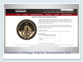 Davidson College Digital Bookplates Site
 