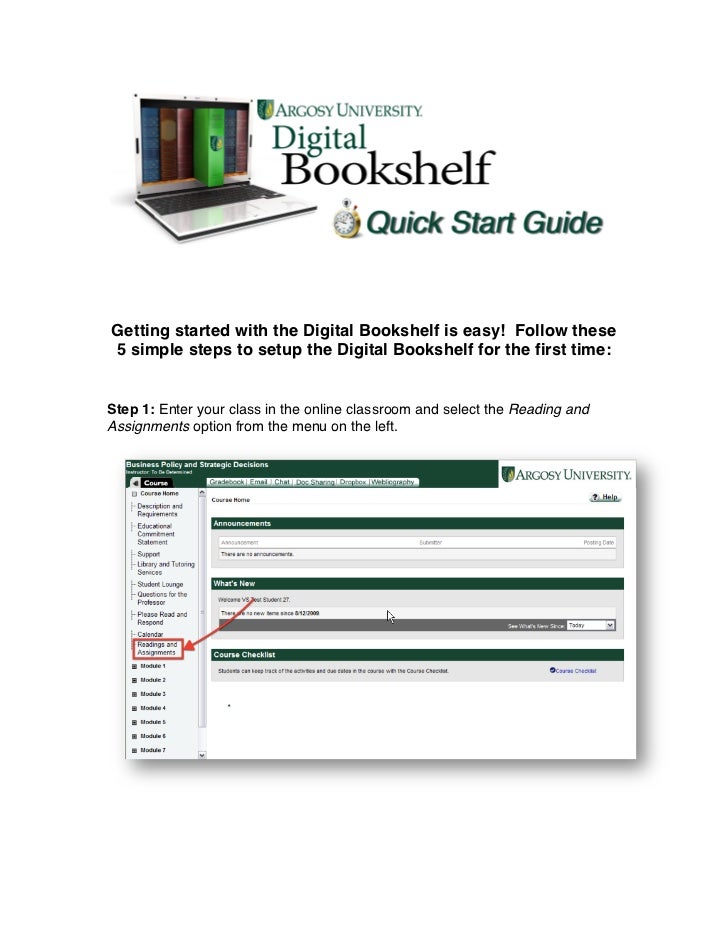 Digital Bookshelf and EText Quick Reference