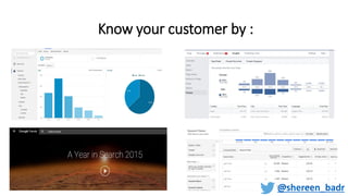 Know your customer by :
@shereen_badr
 