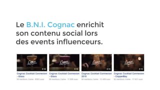 Le B.N.I. Cognac enrichit
son contenu social lors
des events influenceurs.
 