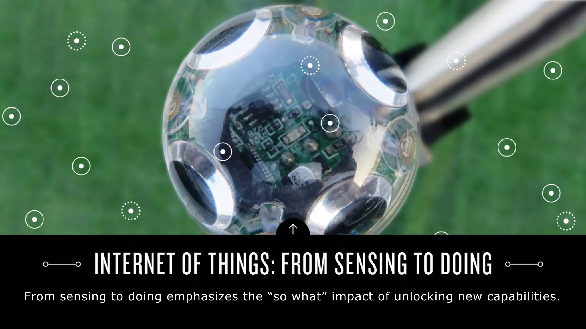 From sensing to doing emphasizes the “so what” impact of unlocking new capabilities.
 