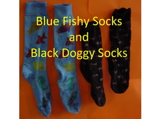 Blue Fishy Socks
       and
Black Doggy Socks
 