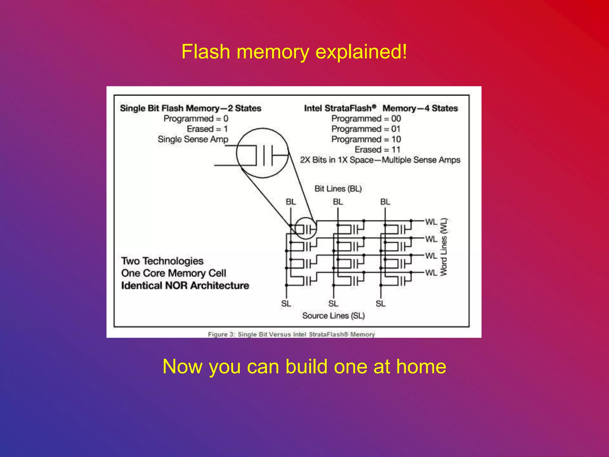 Flash memory explained!
Now you can build one at home
 