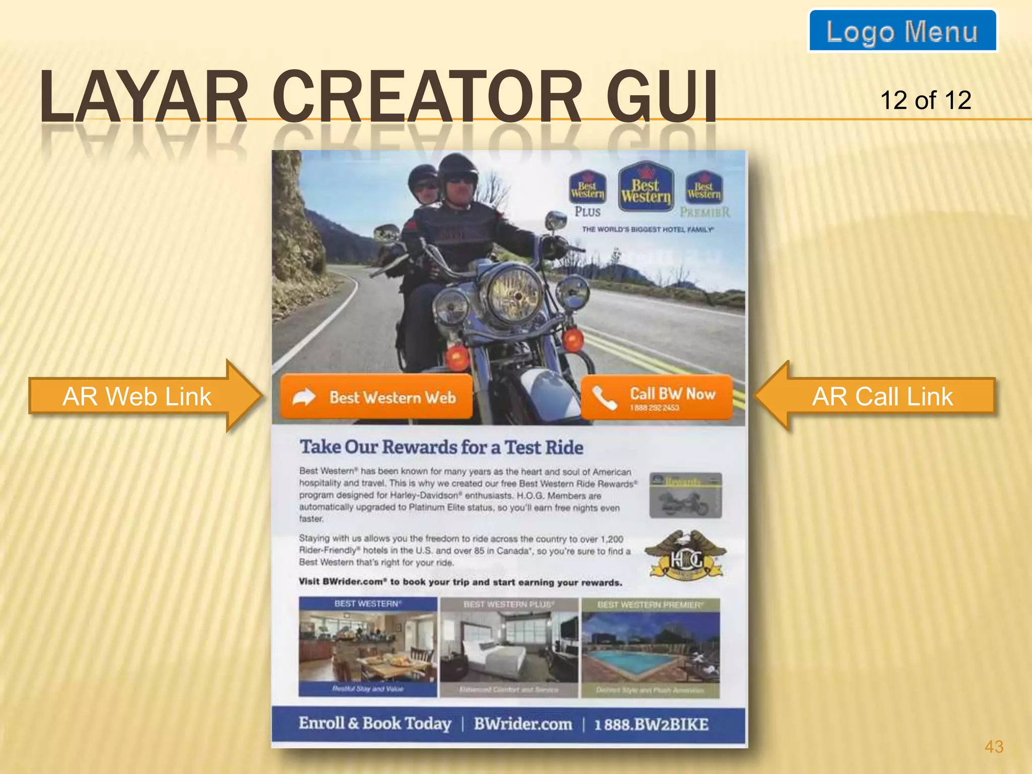 LAYAR CREATOR GUI        12 of 12




AR Web Link         AR Call Link




                                    43
 