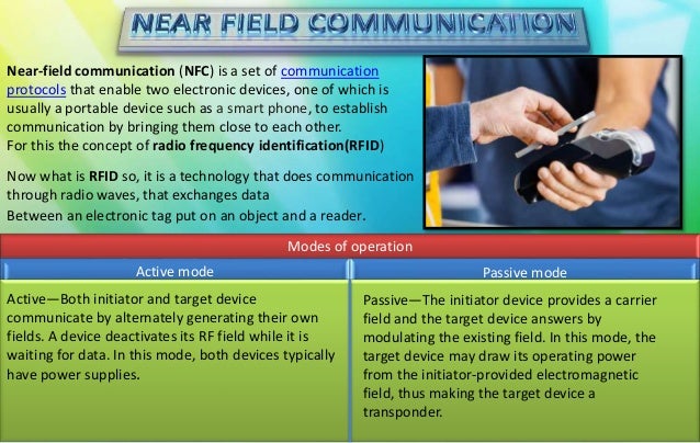 nfc near feild communication Near field communication (nfc) is a form of short range wireless communication in which nfc devices such as mobile can communicate with each other over a. nfc near feild communication Near field communication (nfc) is a form of short range wireless communication in which nfc devices such as mobile can communicate with each other over a.