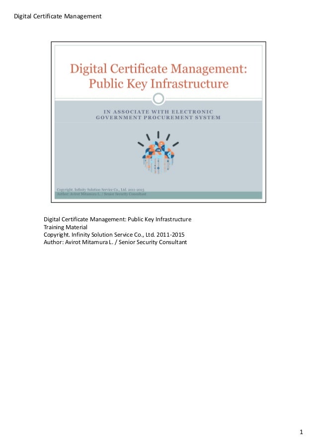 digital certificate management v1 draft certificate draft