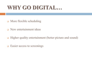 Digital Cinema ppt | PPTX