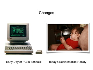 Changes




Early Day of PC in Schools   Today’s Social/Mobile Reality
 