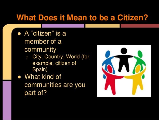 what does citizenship in the community mean