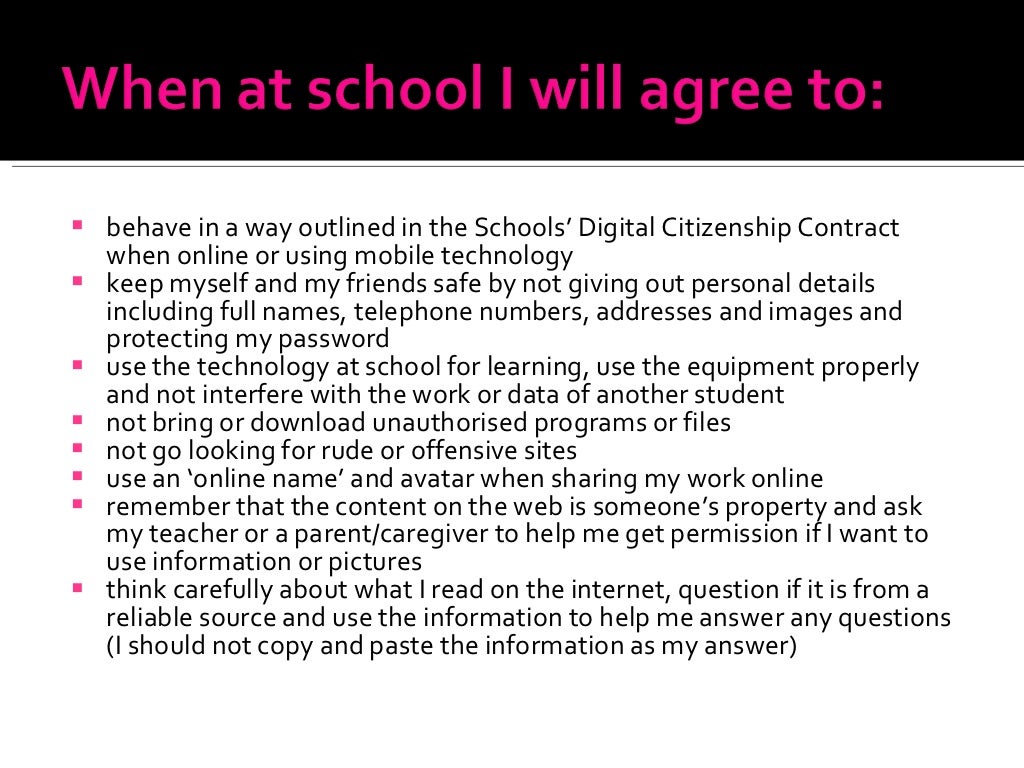 Digital citizenship contract