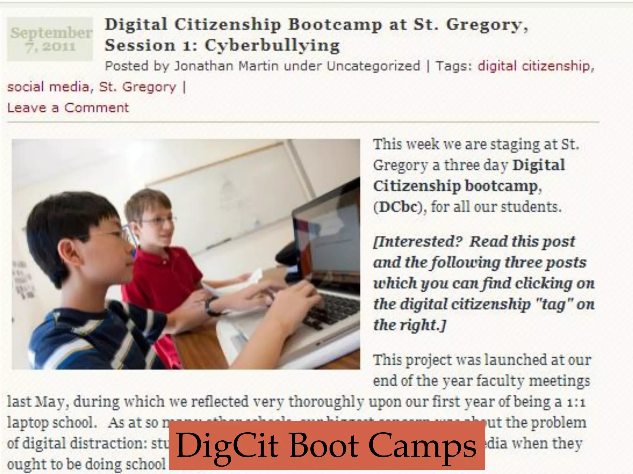 DigCit Boot Camps
 