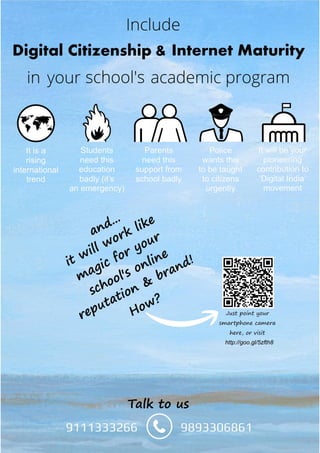 Digital Citizenship & Internet Maturity - Brochure for Schools