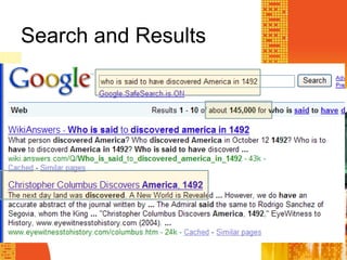 Search and Results
 